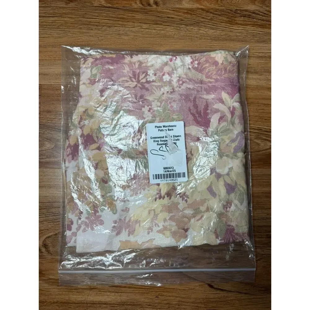 Pottery Barn Greenwood Rosewood Percale King 36